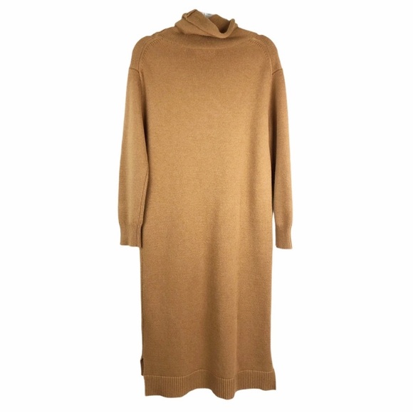 CAARA Turtleneck Sweater Dress tobacco color - Picture 8 of 16